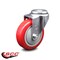 Service Caster 4'' Red Polyurethane Creeper Swivel Bolt Hole Caster CREE-SCC-BH20S414-PPUB-RED - alternate 2